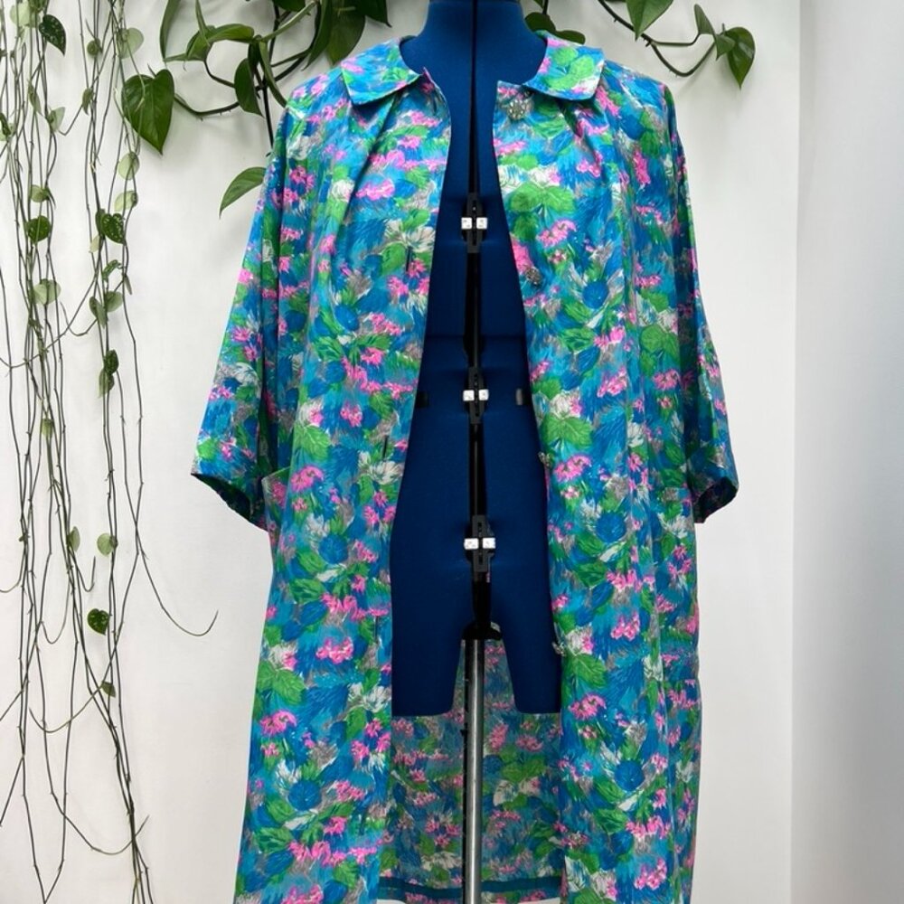 Vintage Saybury Floral Print Light Coat - Picture 7 of 7